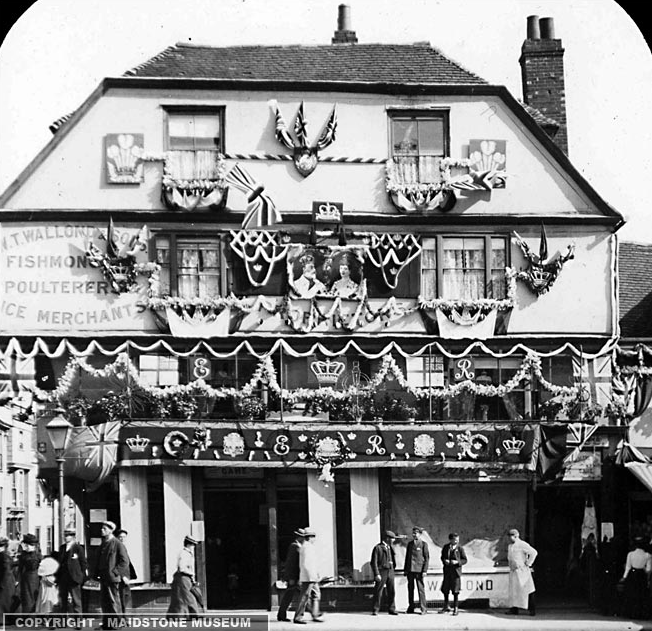 Building decorated for the Coronation of Edward Vll
